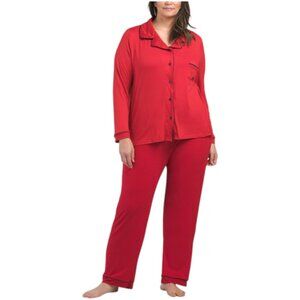 BORN 2pc Notch Collar Pajama Set